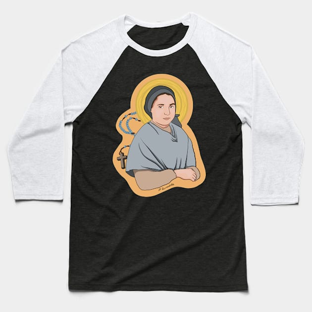 St. Bernadette Baseball T-Shirt by mfrancescon13